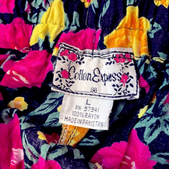 Love Bright✿Floral Print Comfy HighRise, Long Flowy Bermuda Shorts w/Pockets| HP - Picture 10 of 16